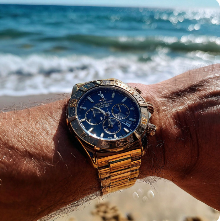 - Это очень дорогие часы! Они пыленепроницаемые, не разбиваемые и водонепроницаемые! У меня даже бумага есть от завода, где всё гарантированно подтверждается. Можно в них нырять