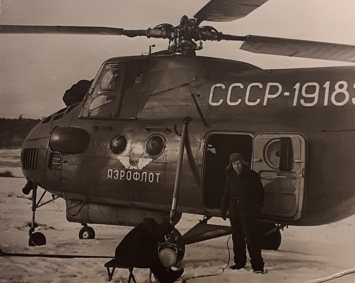 Фото автора. Отец на работе.