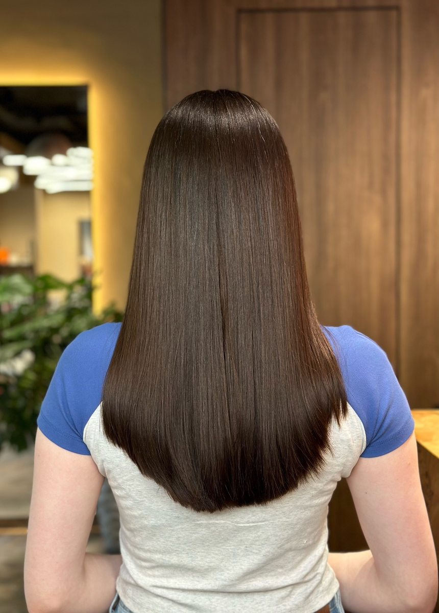 Волосы сразу после ухода "Счастье для волос"