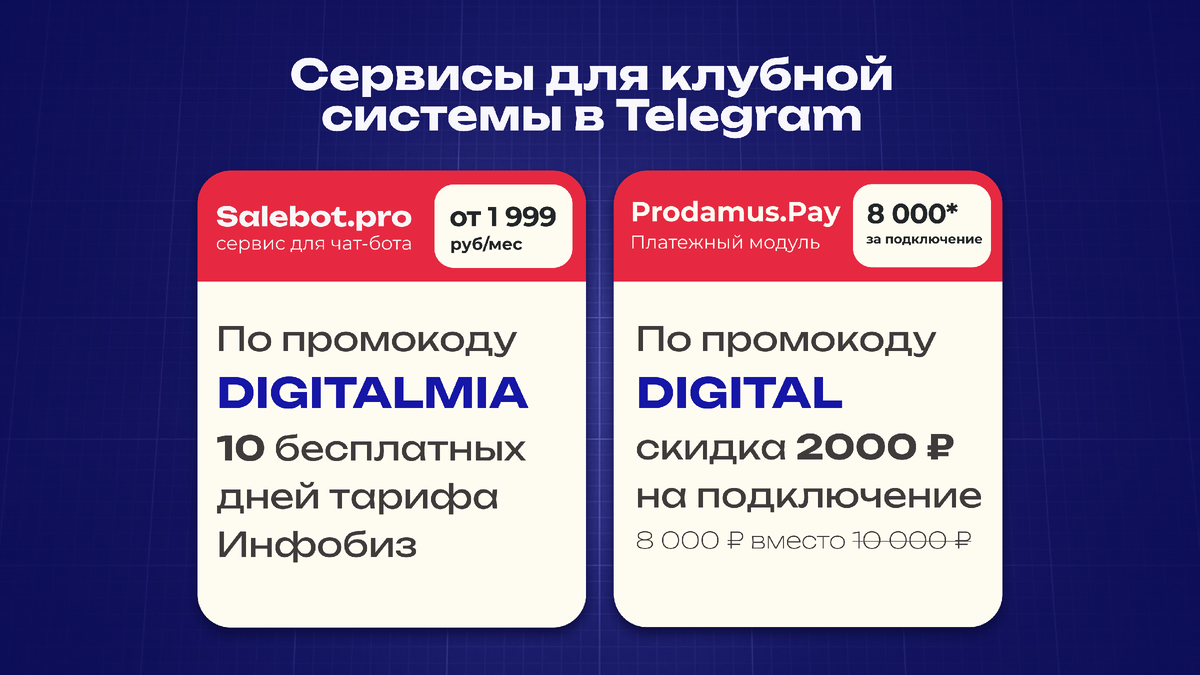 Промокод на Salebot и Prodamus.Pay