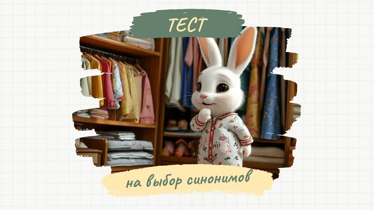 Тест на выбор синонимов