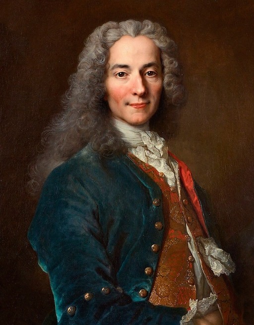 Портрет Вольтера кисти Никола де Ларжильера, 1724 год.