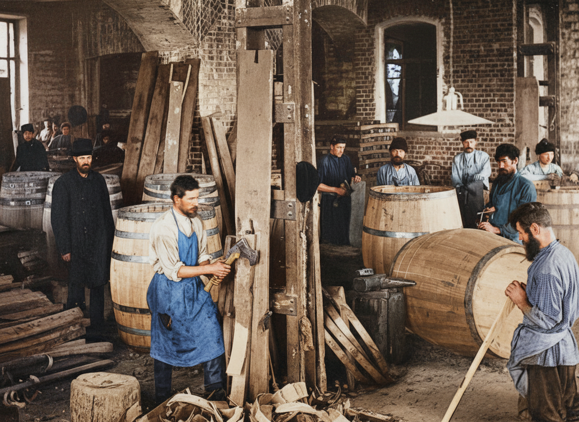 1895 - 1904 - Самарская губерния. Производство бочек для пива