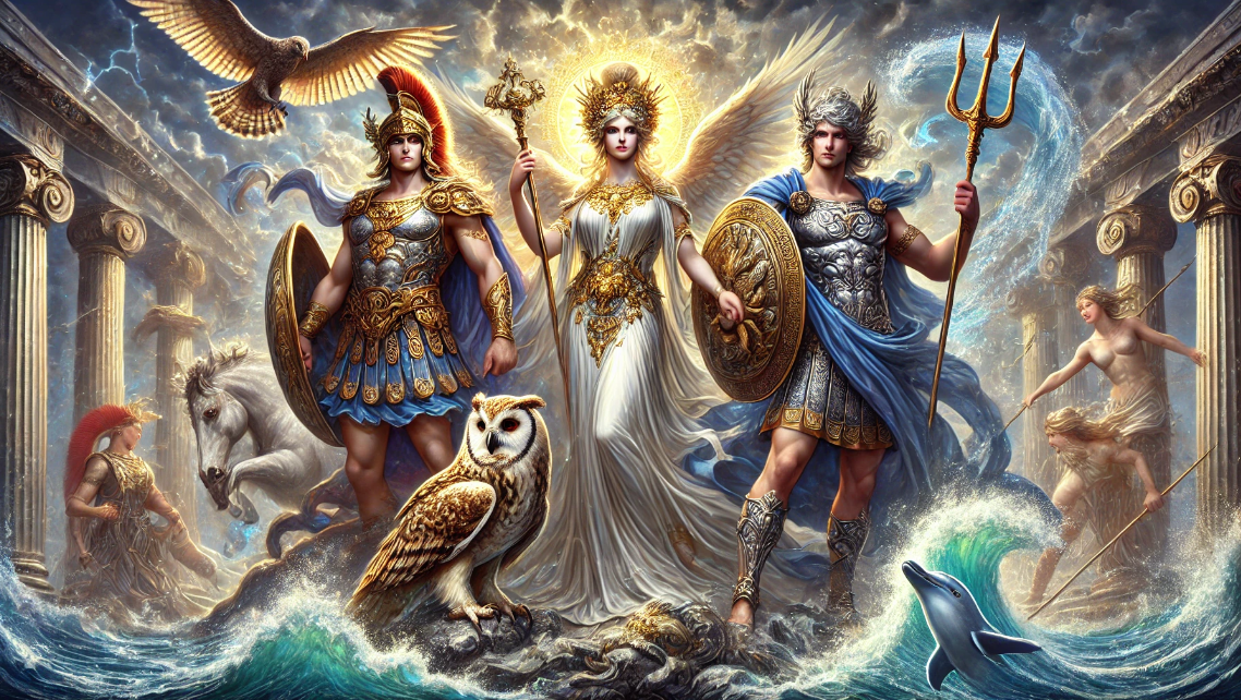 Гера, Афина и Посейдон