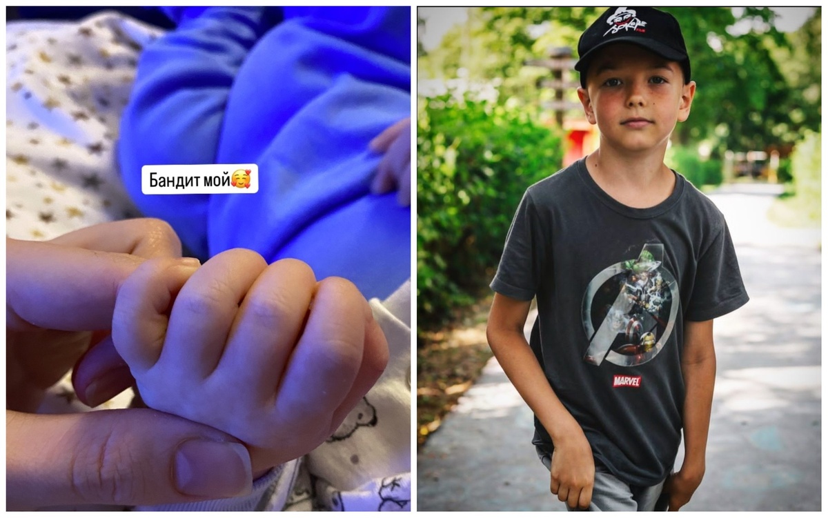 Анна Савельева с сыночком. На втором фото — Добрыня