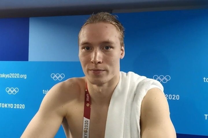 Фото: скриншот из видео «Лучшие соревнования в жизни». Пловец Минаков — о выходе в финал Олимпиады-2020» с канала «Telesport»