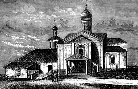 Фото: сайт Русские церкви. Слева - келья Салтычихи. До наших дней она не дошла