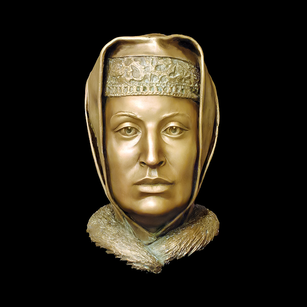 На фото пластическая реконструкция Софьи Палеолог от С. А. Никитина, 1994 год.