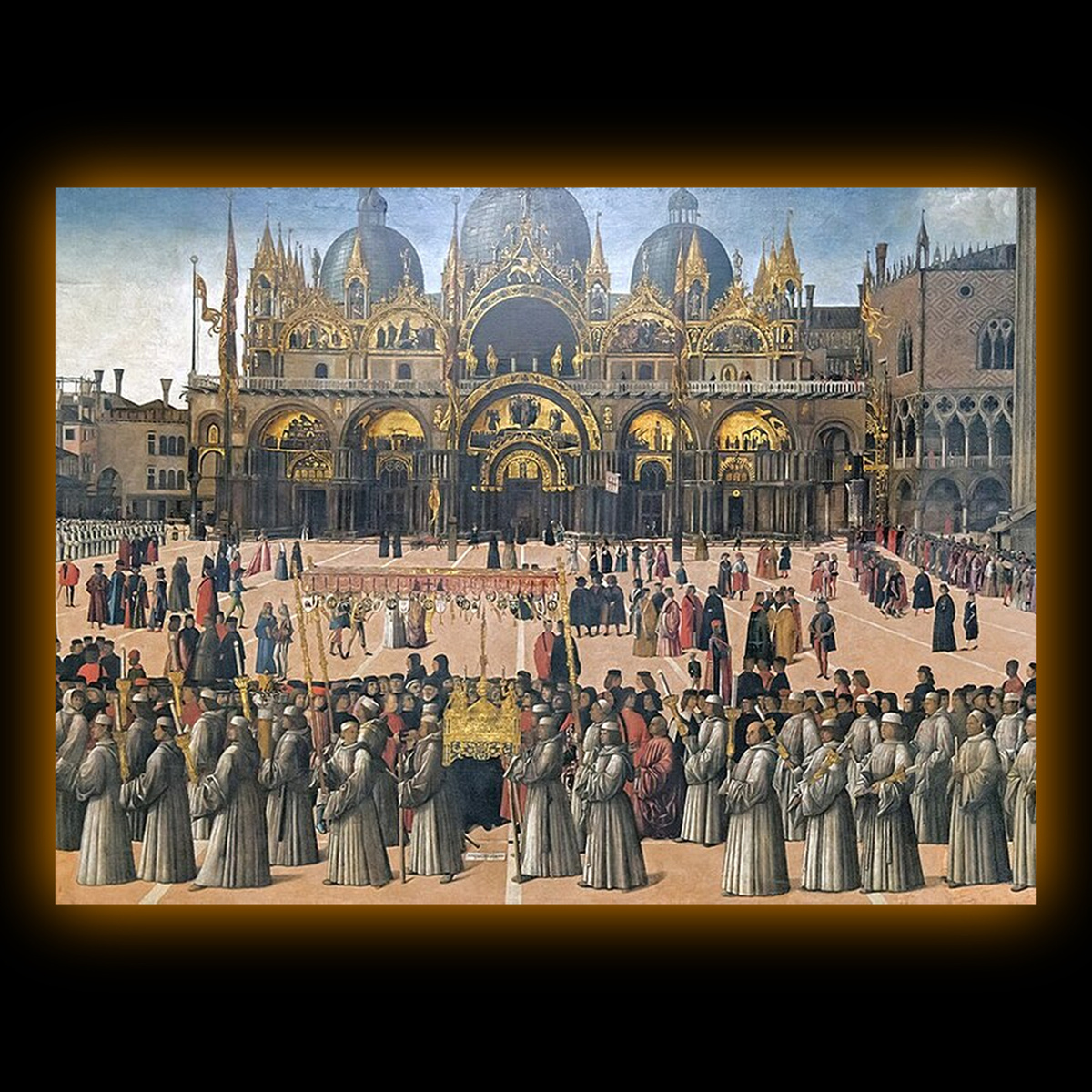 Джентиле Беллини, «Процессия на площади Святого Марка», 1496 г.