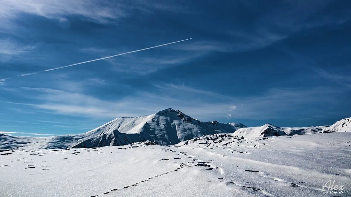 Зима на Крестовом Перевале. Военно-Грузинская дорога.