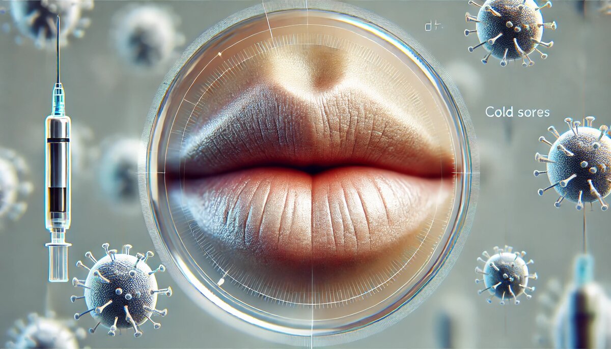 Герпес на губах - заблокировано