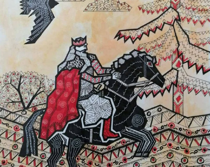 "Всеслав Полоцкий". Фрагмент работы. В. Морозов