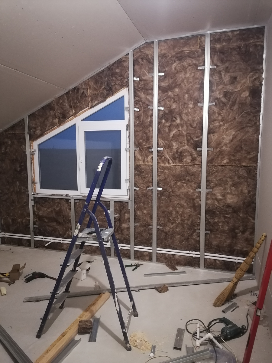 Утепление стены