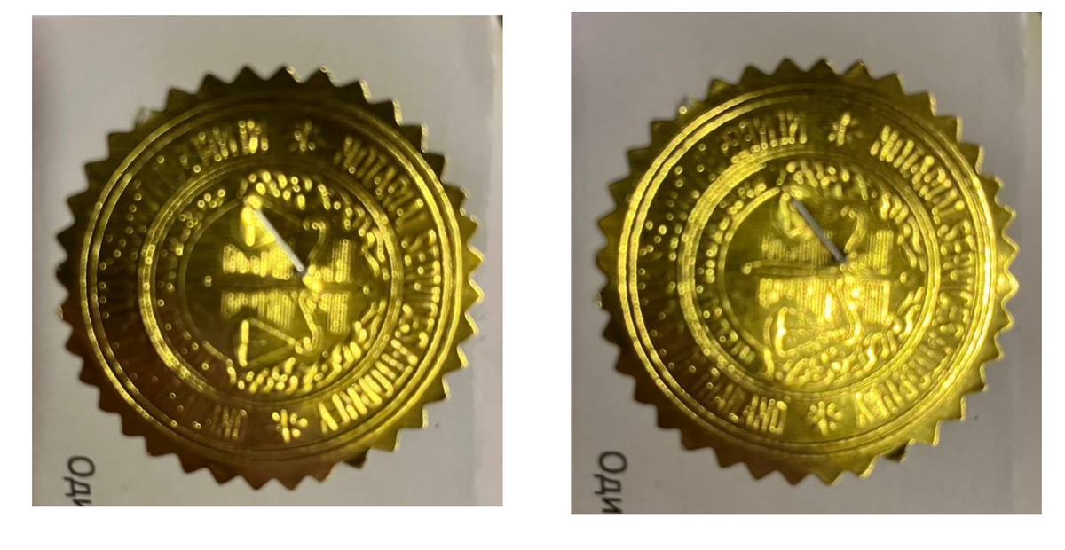 Вот такая красивая золотая наклейка от тайского нотариуса