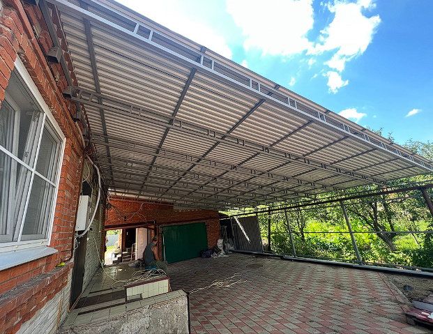 ст Динская, односкатный навес