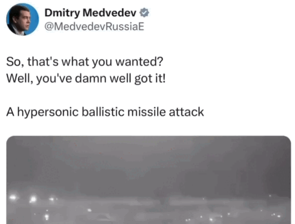    Видео со страницы Дмитрия Медведева в X/Twitter