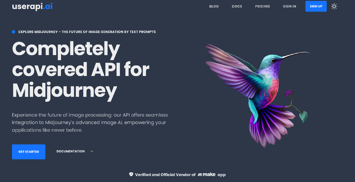 userapi.ai помогает получить API Midjourney