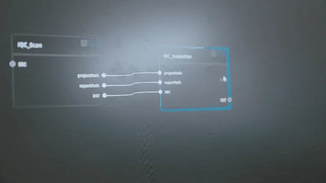 Робот выполняет работу по сканированию.