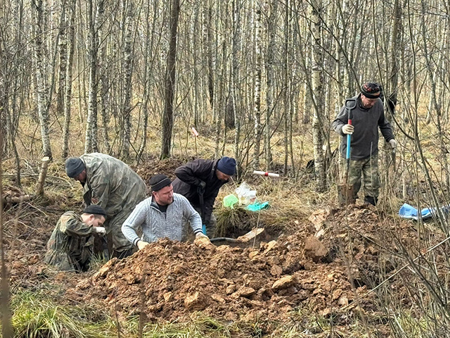 Останки 16 бойцов обнаружили поисковики подо Ржевом Тверской области