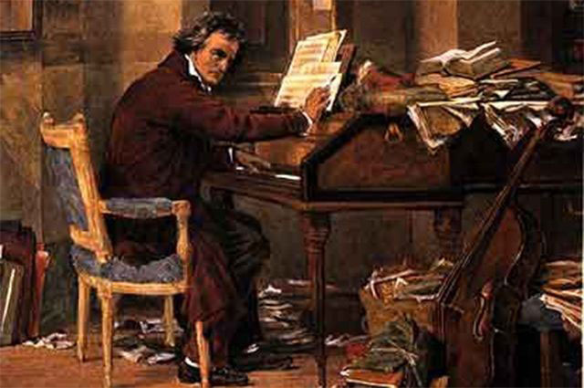 Бетховен за работой дома