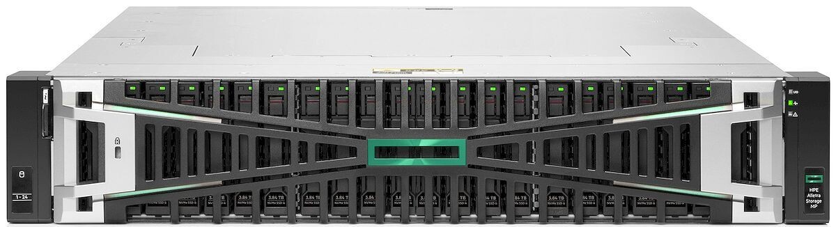 HPE Alletra Storage MP B10000 вид спереди с фальш-панелью