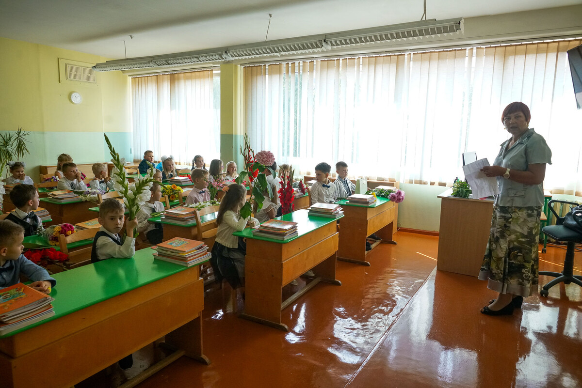 Младшеклассники рижской школы © Sputnik