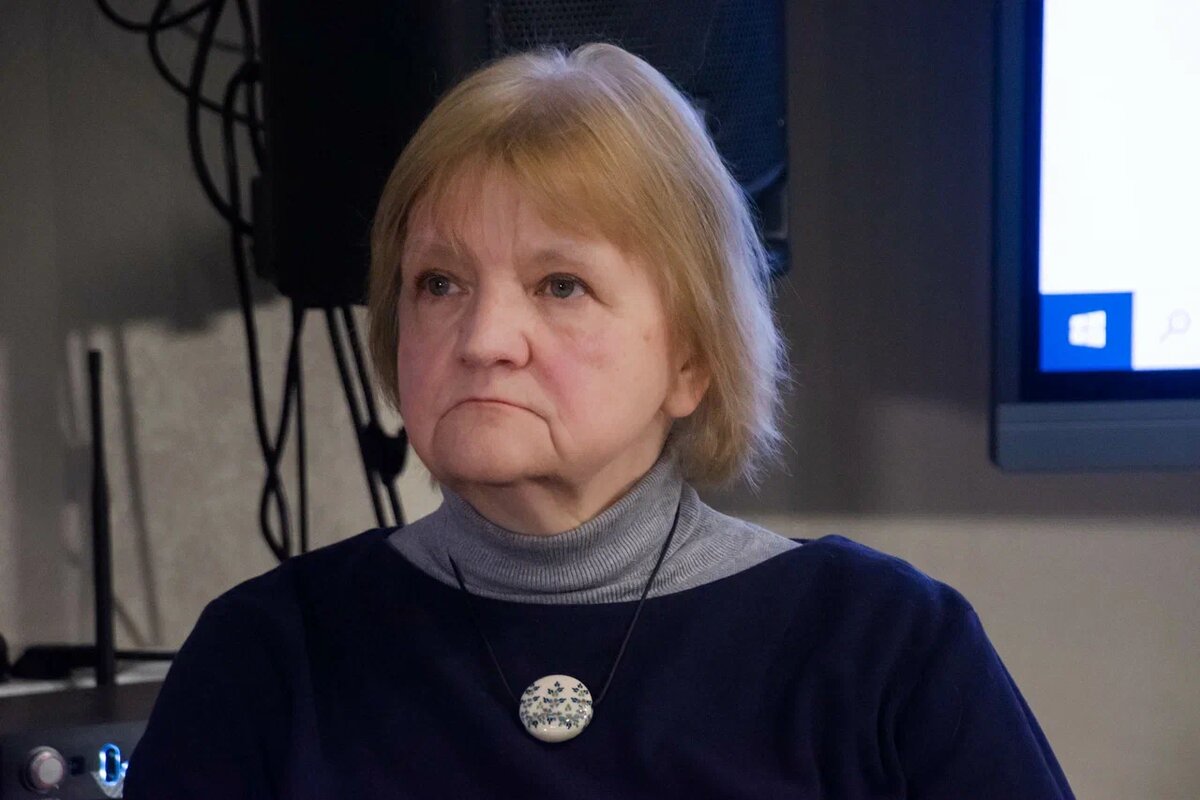 Наталья Павловна Копанева - главный хранитель фондов Музея антропологии и этнографии им. Петра Великого (Кунсткамера) РАН. Пресс-конференция, посвященная  открытию XIII фестиваля «Петербургские набережные» -  осенне-зимнего проекта фестиваля «Дворцы Санкт-Петербурга». Автор фото - Ирина Иванова. Фотографии предоставлены медиацентром «Культура Петербурга»