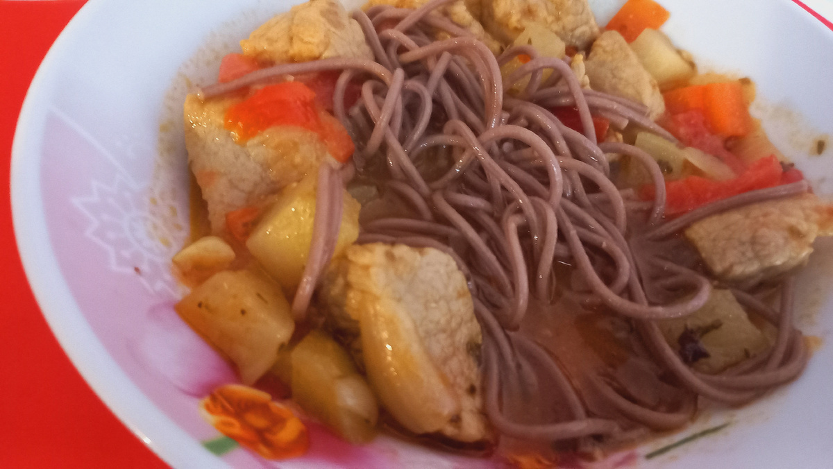 лагман с гречневой лапшой