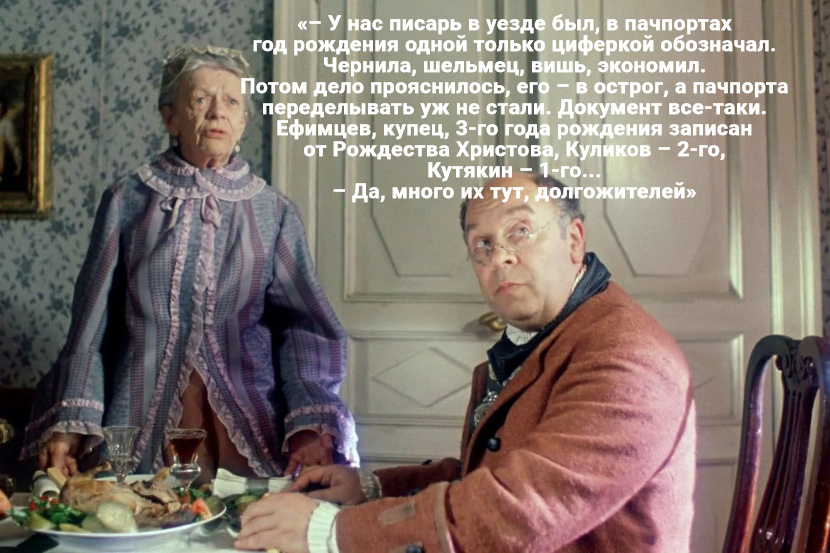 Кадр и цитата из советского фильма Марка Захарова «Формула любви»