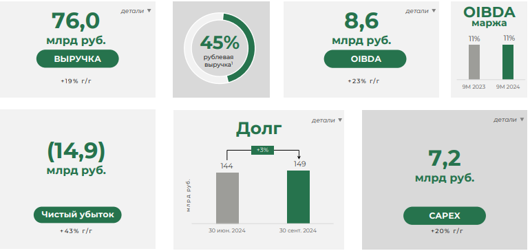 Отчет Сегежи за 9 месяцев 2024