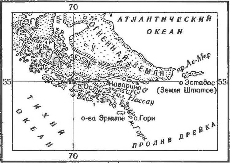 Остров Эстадос (Земля Генеральных Штатов) и пролив Ле-Мер - в честь Якоба Лемера