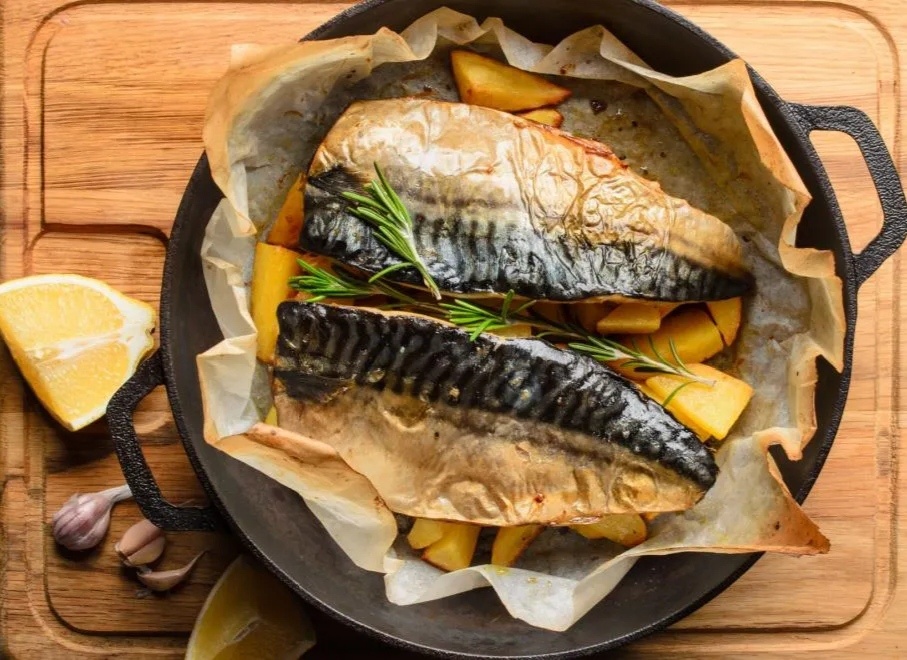 скумбрия в духовке.