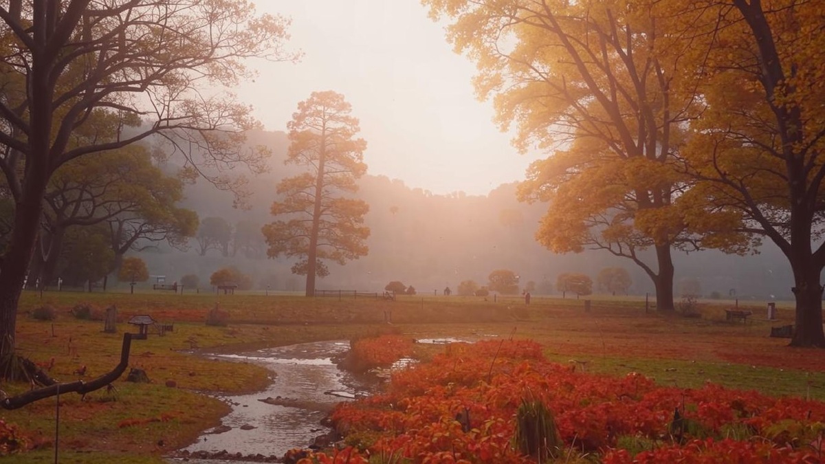 Дыхание осени. Изображение созданно с помощью Кандинский 3.1 
