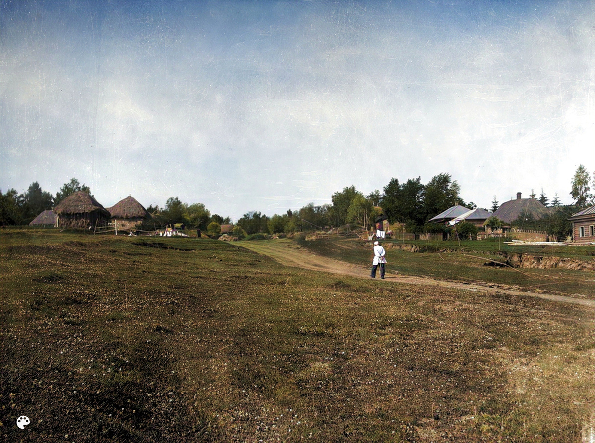 1908 год - Лев Толстой (80 лет) на прогулке