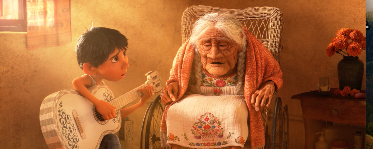 Кадр из мультфильма "Тайна Коко"