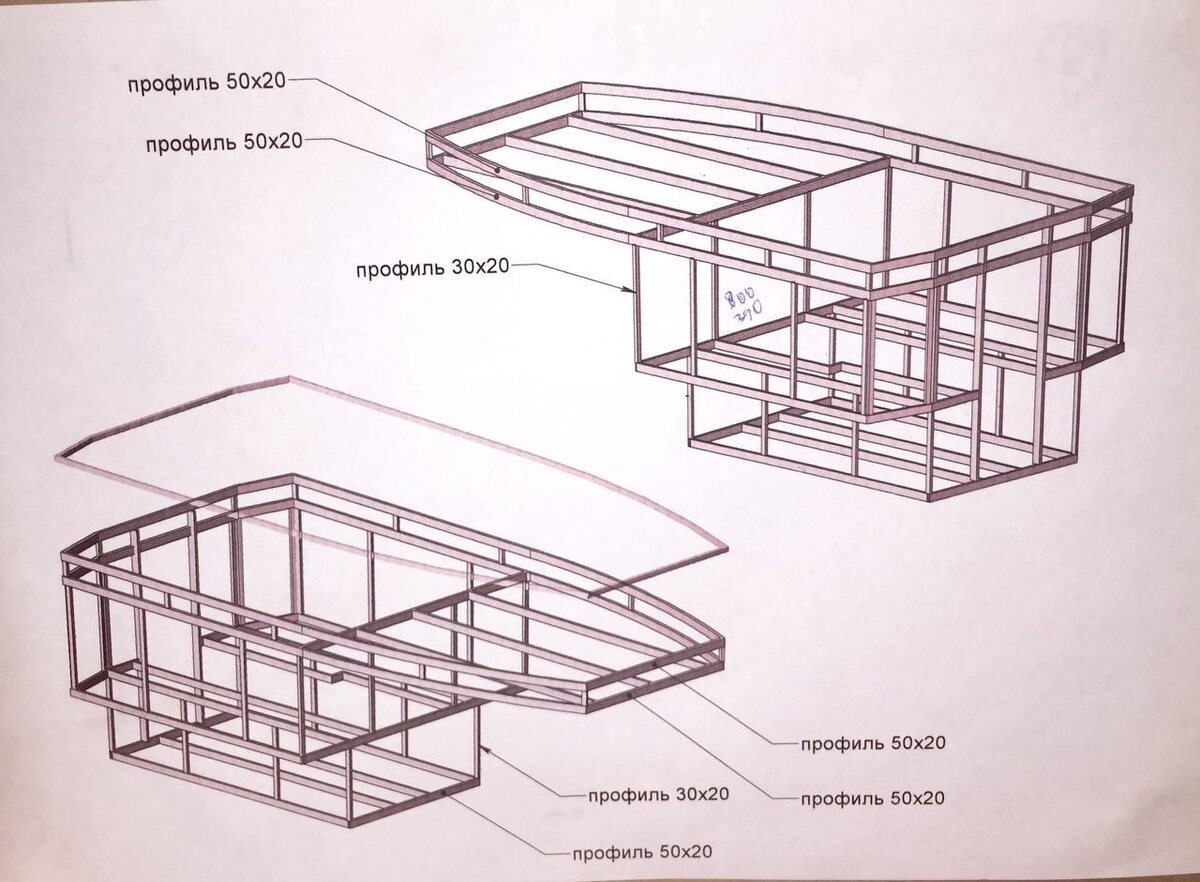 Эскиз жилой модуль в пикап vanwagen или ivanhome