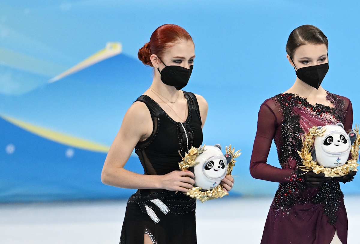 Анна Щербакова и Александра Трусова в Пекине-2022. Фото: GLOBAL LOOK PRESS