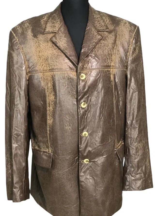 Пошив мужского кожаного пиджака по заданному образцу. Ателье Ирины Берзиной.