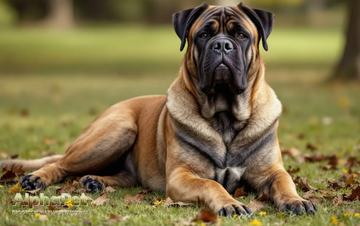 Английский мастиф — одна из самых древних пород собак, имеющая богатую историю, восходящую к временам Римской империи / Изображение: AlphaPet