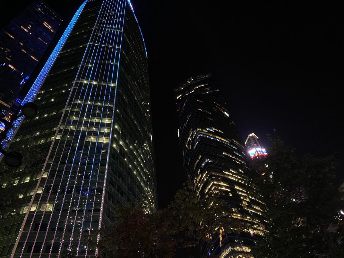 «Москва-Сити», новый деловой центр нашей Родины, ночью