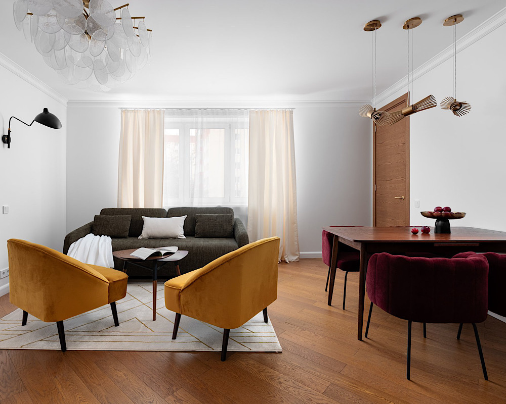 Рис.3. Пример хоумстейджинга до и после, дизайнер Екатерина Кузина; хоумстейджеры Юлия Спиридонова и Юлия Семагина. Рисунок взят из открытого источника Яндекс. Картинки