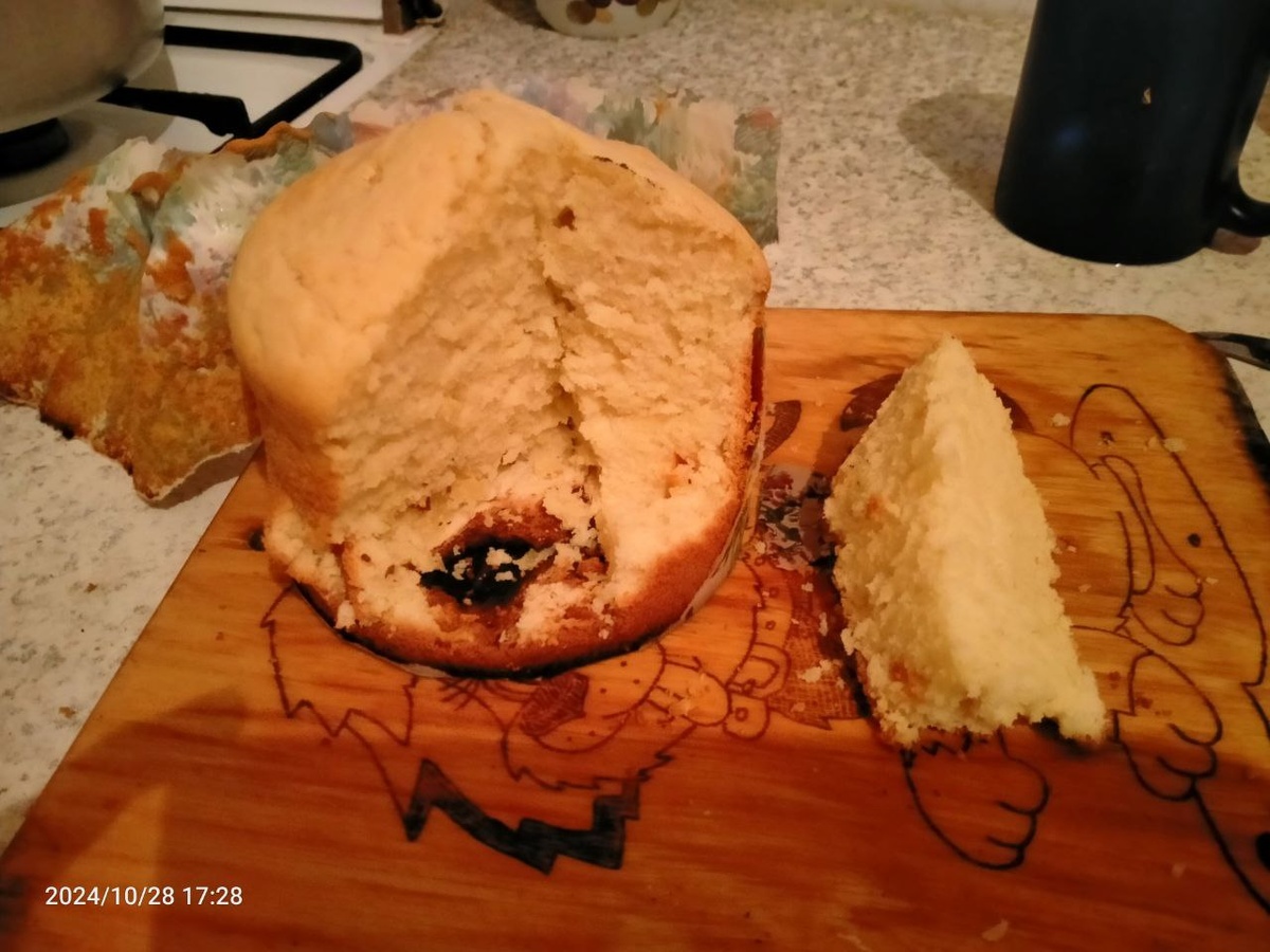 Кулич на сметане. Фотография автора