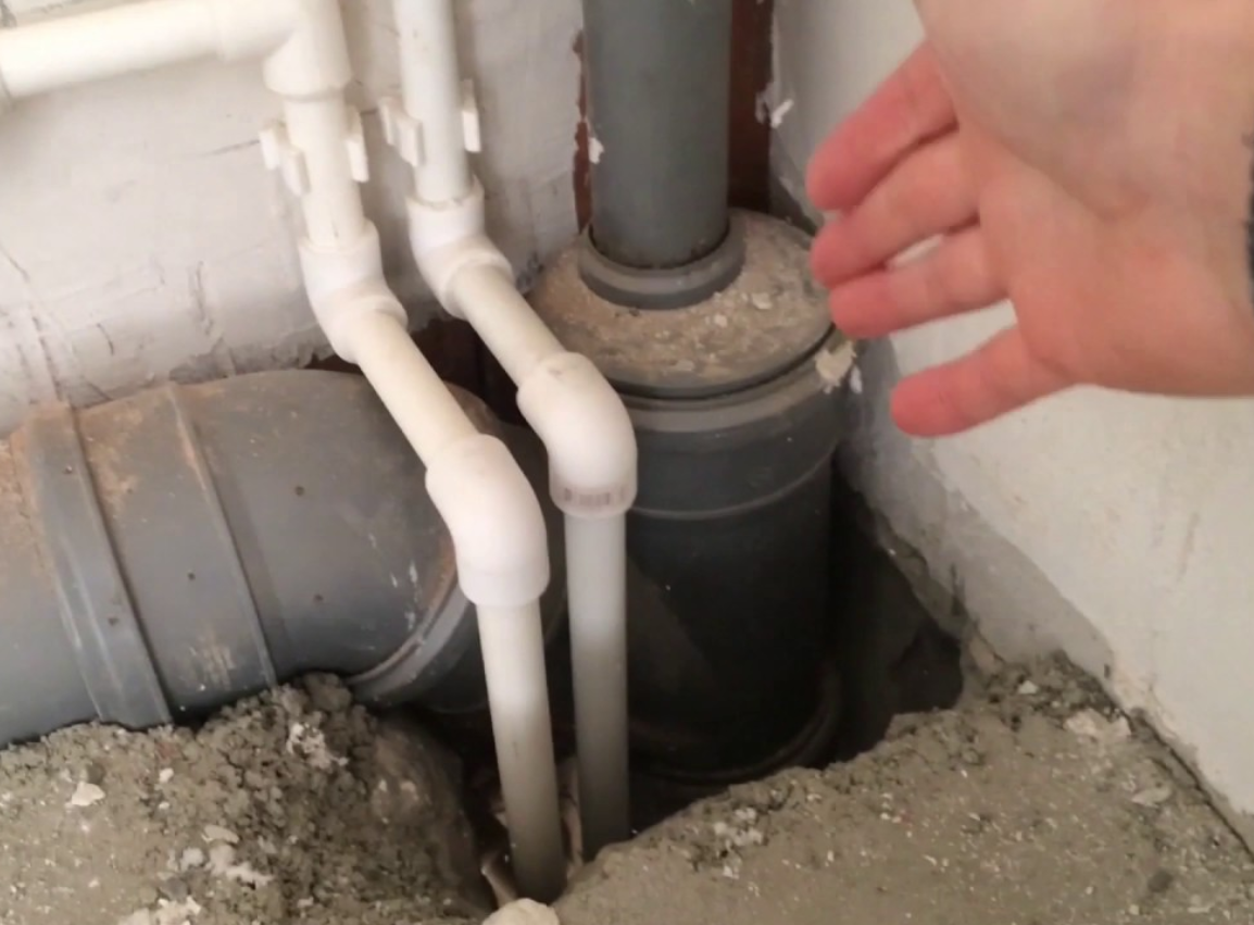 Вентчасть стояка из 50-й трубы