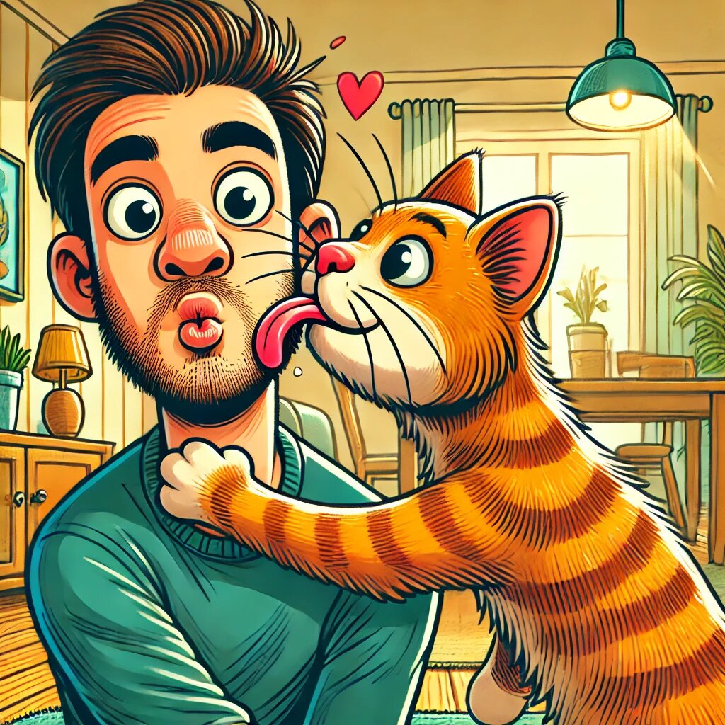 Почему Кошка Превращается В Личного Стилиста И Облизывает Хозяина?