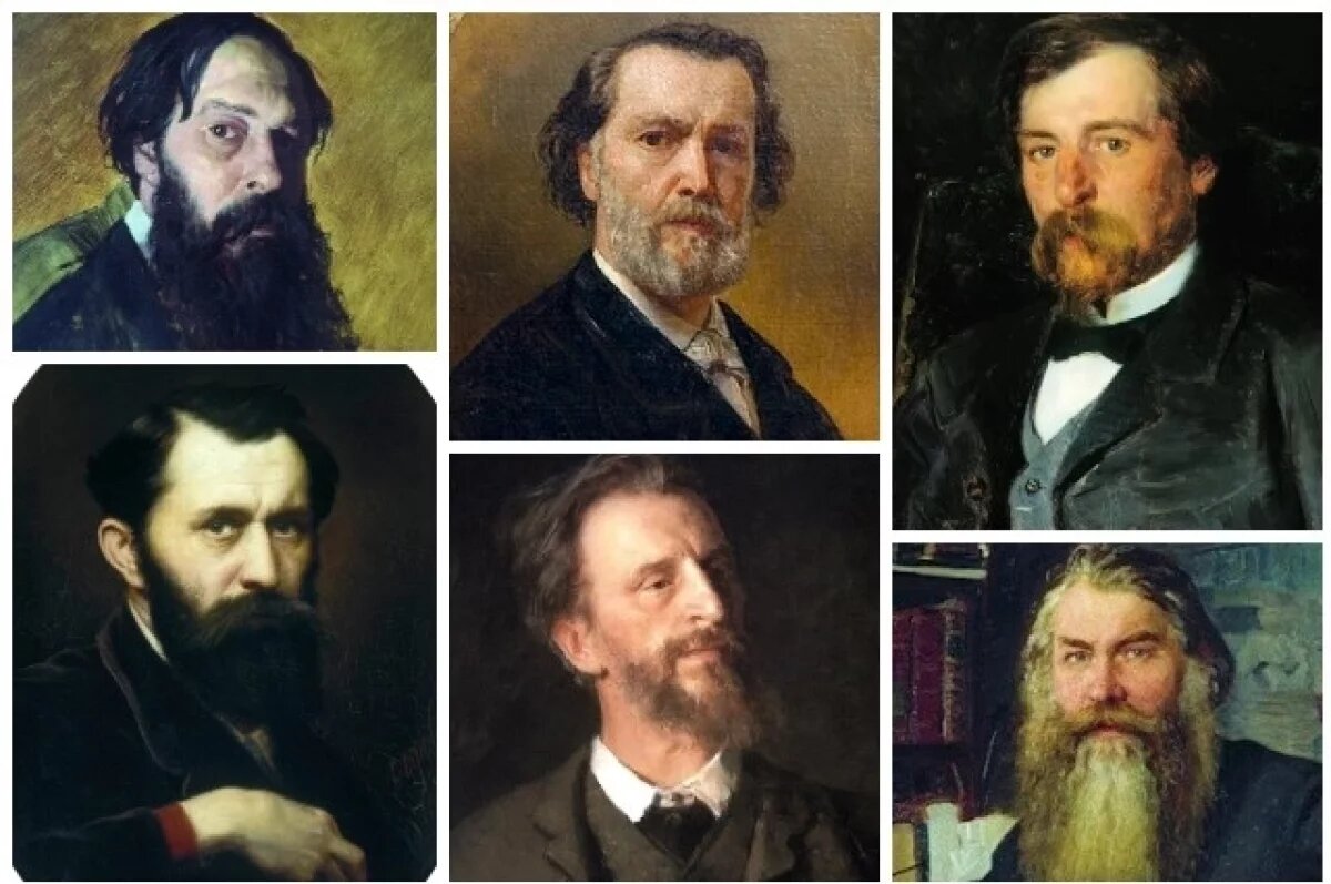    Алексей Саврасов, Владимир Шервуд, Илларион Прянишников, Василий Перов, Григорий Мясоедов, Лев Каменев.