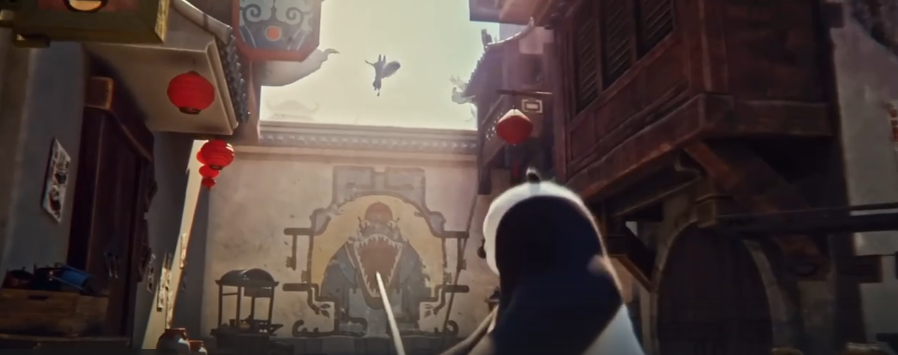 ... Вот она перепрыгнула. По тоже схватил шест ...