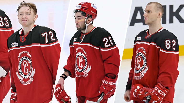    Игроки «Витязя» Дмитрий Бучельников, Дерек Барак и Иван Чехович — одни из лучших на старте сезона.ХК «Витязь»