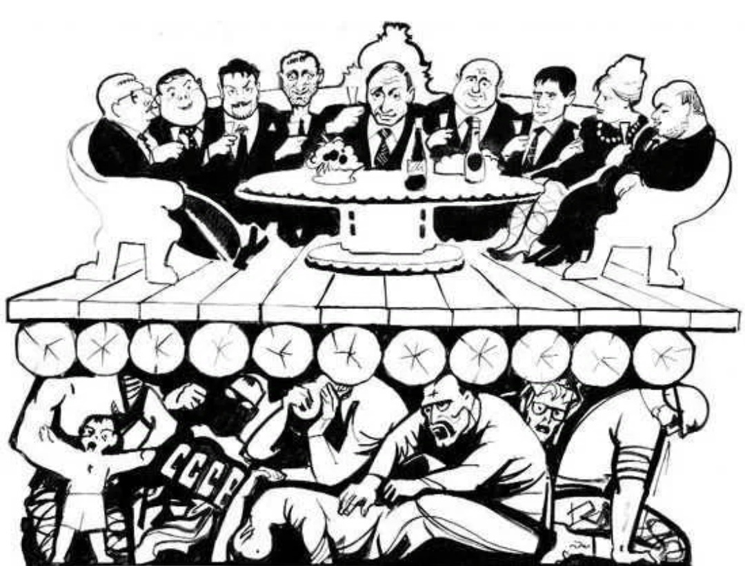 Современная иерархия российского общества. Царь сверху + челядь снизу, итог - единство народа! 