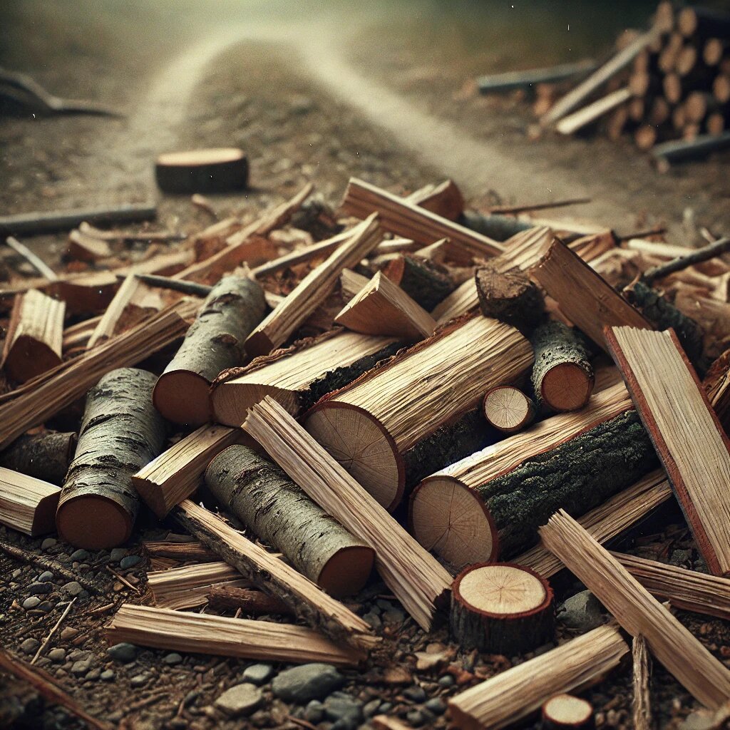 Дрова на дороге