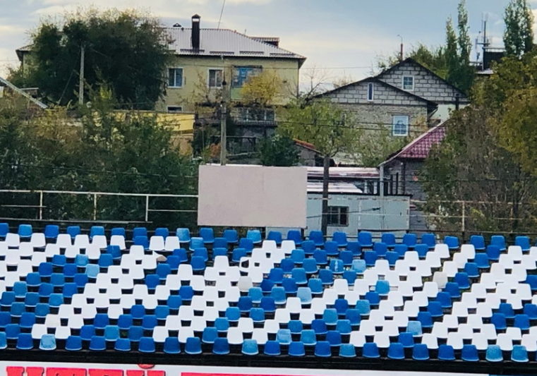    Табло на стадионе "Текстильщик" (фото группа ВК "ФК Текстильщик Камышин")